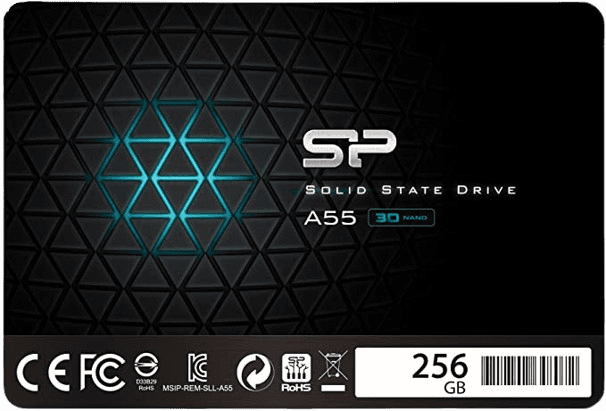 Silicon Power 256GB SSD 3D NAND A55 SLC Cache Performance Boost SATA III 2.5 — Pro Edition (Cream)