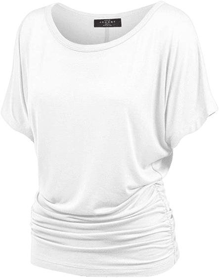 MBJ Women's Solid Short Sleeve V-Neck